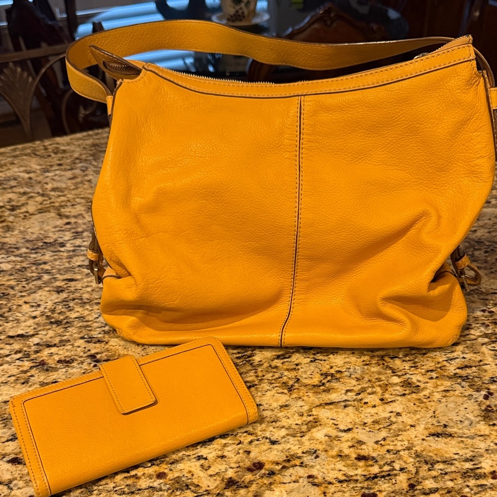 Michael Kors Yellow Shoulder Bag and Wallet